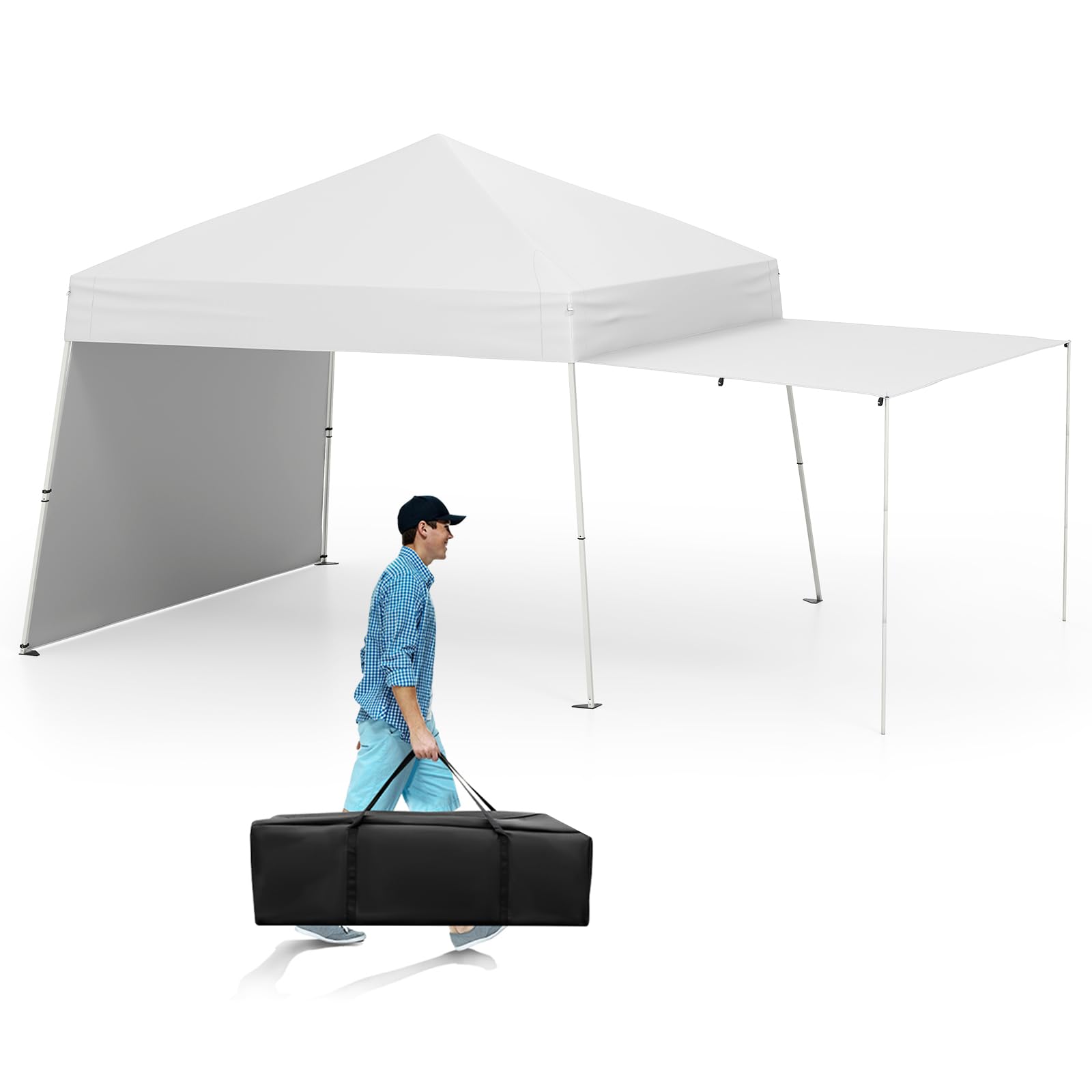 Tangkula 9.2x14 Ft Pop up Canopy with Sidewalls